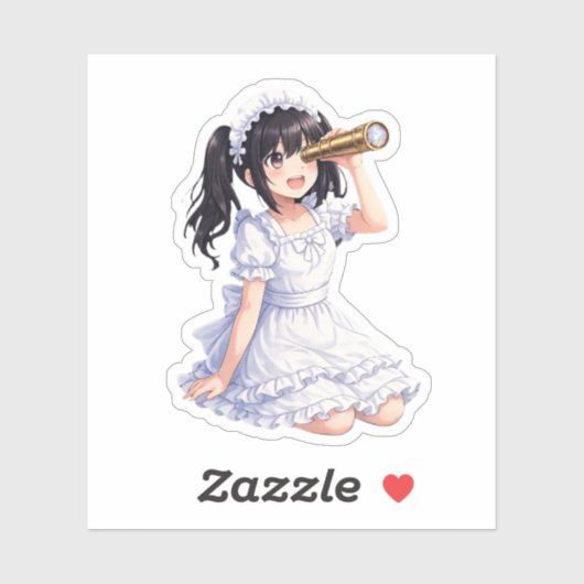 Sticker Mirabella Explorant – Personnage joli de kaléidosc (Feuille)