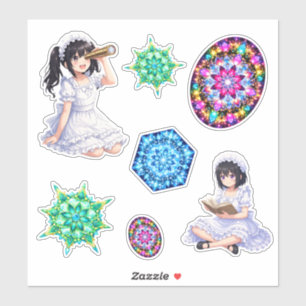 Sticker Mirabella & Magie de Kaléidoscope – Mandala Coloré