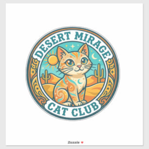 Sticker Mirage du désert Chat Idée cadeau pour maman de ch