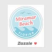 Sticker Miramar Beach Floride (Feuille)
