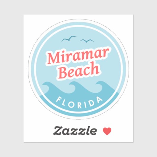 Sticker Miramar Beach Floride (Feuille)