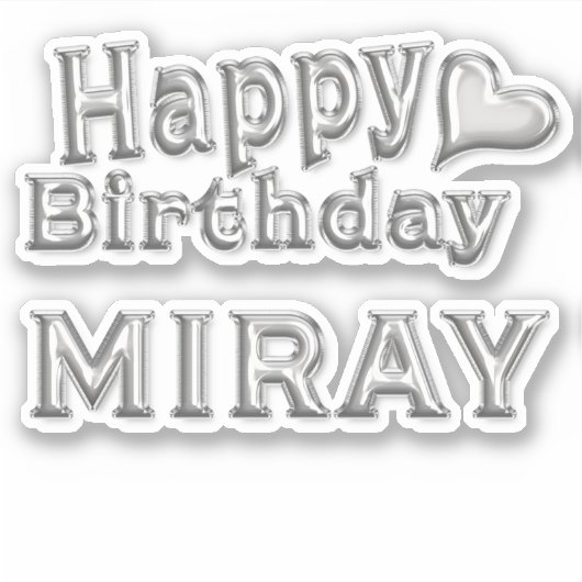 Sticker Miray Happy Birthday (Devant)