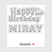 Sticker Miray Happy Birthday (Feuille)