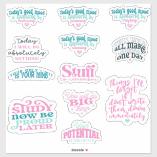 Sticker miroir d'affirmation positive série tendance de
