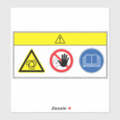 Sticker Mise en garde/équipement démarre automatiquement É (Feuille)