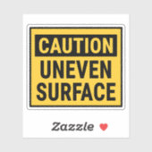 Sticker Mise en garde Surface inégale (Feuille)