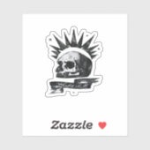 Sticker Misfit Skull Creative Character Art Style (Feuille)