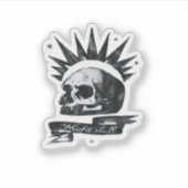 Sticker Misfit Skull Creative Character Art Style  (Devant)