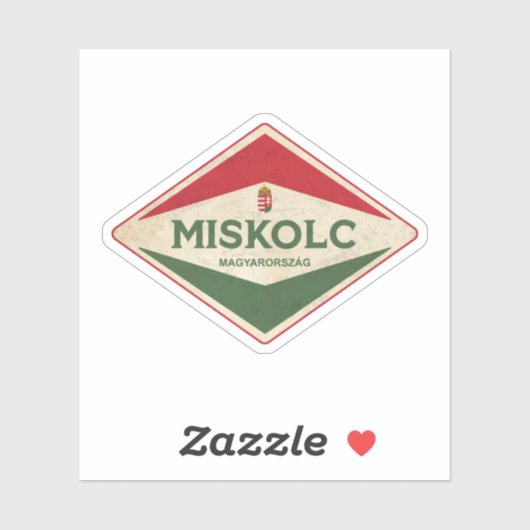 Sticker Miskolc Hongrie Vintage (Feuille)