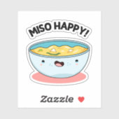 Sticker Miso Happy Funny Soup Pun (Feuille)