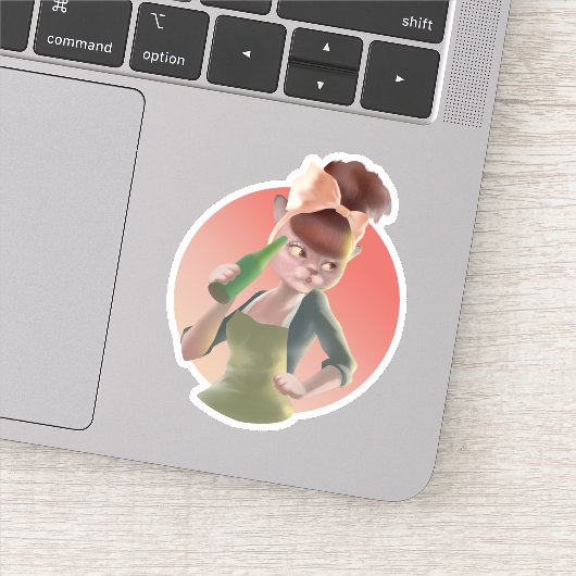 Sticker Miss Meow : Bar & Art du cocktail de nuit rétro (Détail)