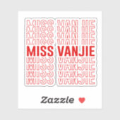 Sticker Miss Vanjie (Feuille)