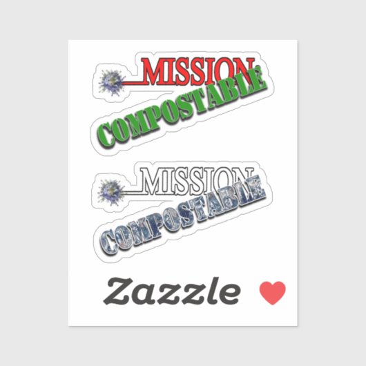 Sticker Mission : COMPOSTABLE (Feuille)