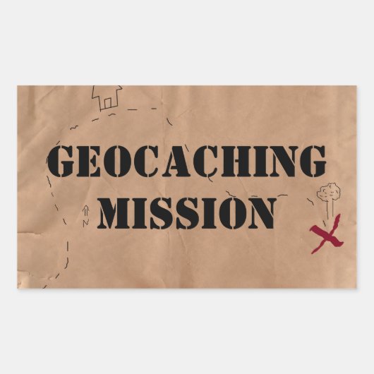 Sticker : Mission de géocaching, sur une vieille c (Devant)