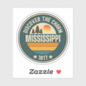Sticker Mississippi Magnolia State Souvenir (Feuille)
