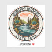 Sticker Mississippi Palisades State Park Badge Illinois (Feuille)