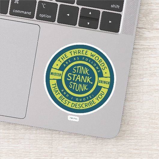 Sticker Mister Grinch | Citation de bloc de puit (Détail)