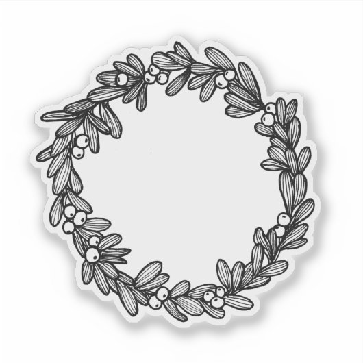 Sticker Mistletoe Wreath (Devant)