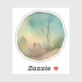 Sticker Misty Dawn Landscape (Feuille)