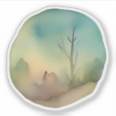 Sticker Misty Dawn Landscape (Devant)