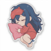 Sticker Mita Chibi Mignonne Anime Endormie (Devant)