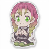 Sticker Mitsuri Kanroji Chibi Amour (Devant)