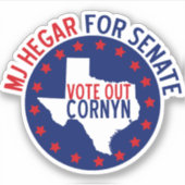 Sticker MJ Hegar pour le Sénat (Devant)