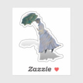 Sticker Mme Monet est emportée par le vent (Feuille)