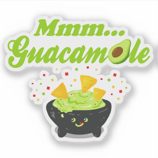 Sticker Mmm Guacamole (Devant)