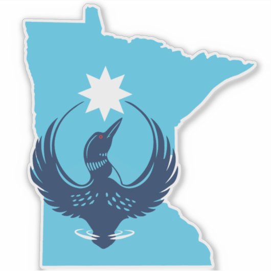 Sticker MN Loon Rising (Devant)