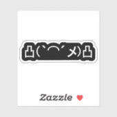 Sticker Mo' Angry Emoticon Japonais Kaomoji (Feuille)