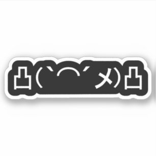 Sticker Mo' Angry Emoticon Japonais Kaomoji