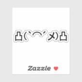 Sticker Mo' Angry Emoticon Japonais Kaomoji (Feuille)