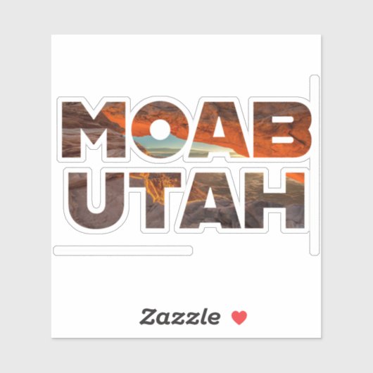 Sticker Moab Utah Arches NP (Feuille)