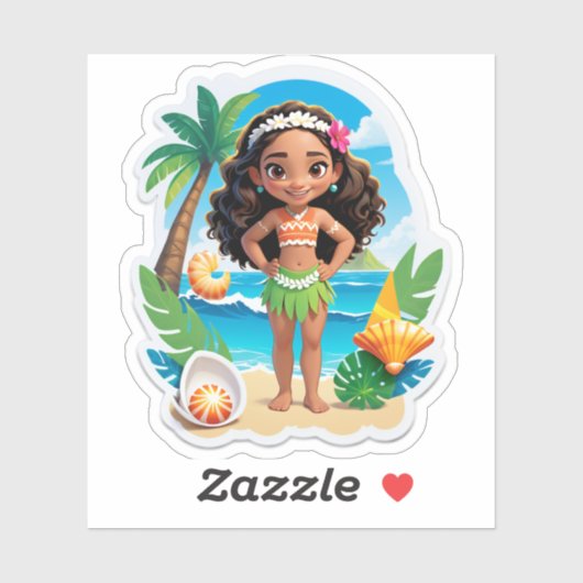 Sticker Moana’s Island Birthday Vibes! (Feuille)
