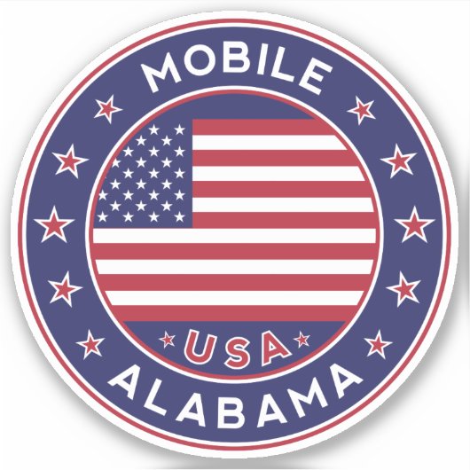 Sticker Mobile Alabama, Mobile (Devant)