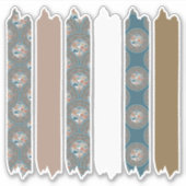 Sticker Mocha et point Turquoise Mandala Motifs bande Wash (Devant)