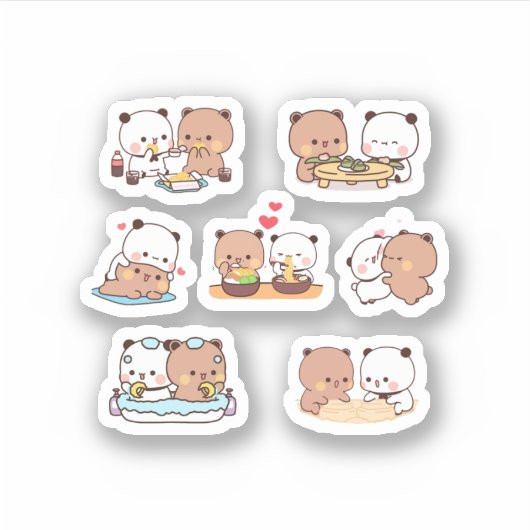 Sticker Mochi Mochi Brownie Bear Pack Funny (Devant)