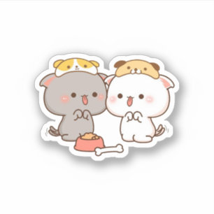 Sticker Mochi Panda Bear Savoure Le Déjeuner