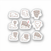 Sticker Mochi Peach Cat Pack (Devant)