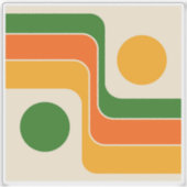 Sticker Mod 1970s Retro Style Geometric Design (Devant)