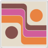 Sticker Mod 1970s Retro Style Geometric Design (Devant)