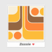 Sticker Mod 1970s Retro Style Geometric Design (Feuille)