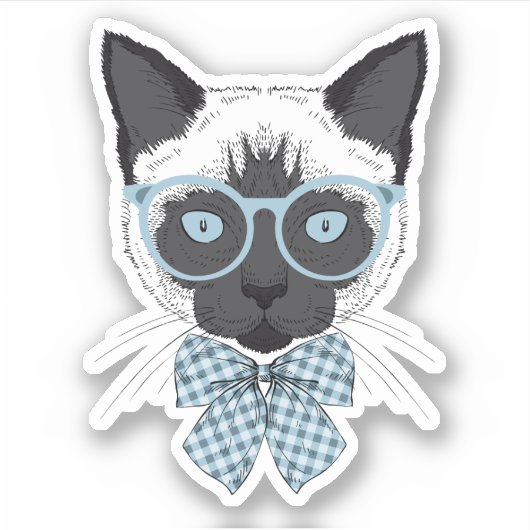 Sticker Mode Chat Siamese Smart (Devant)