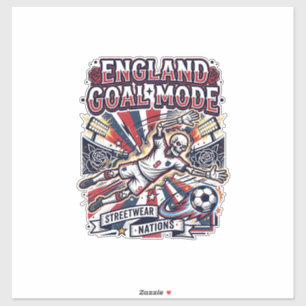 Sticker Mode d'Angleterre squelette Batteur Nations Street