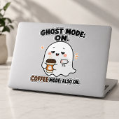 Sticker Mode Fantôme Activé Mode Café Aussi Activé Drôle F