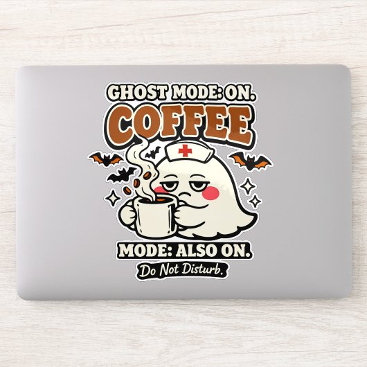Sticker Mode Fantôme Activé Mode Café Aussi Activé Infirmi (Ordinateur)
