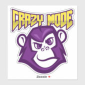 Sticker Mode fou de singe (Feuille)
