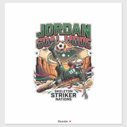 Sticker Mode Jordan Objectif Squelette Nations Attaquant D (Feuille)