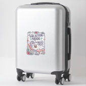 Sticker Mode Vacances Licorne Édition Licorne Adorable App (Sur valise)
